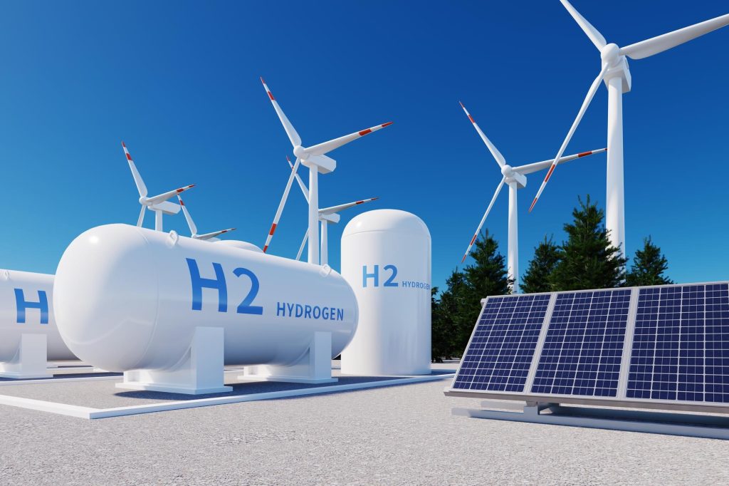 paneles-solares-tanque-hidrogeno-h2-turbinas-energia-eolica-representacion--ioner.co